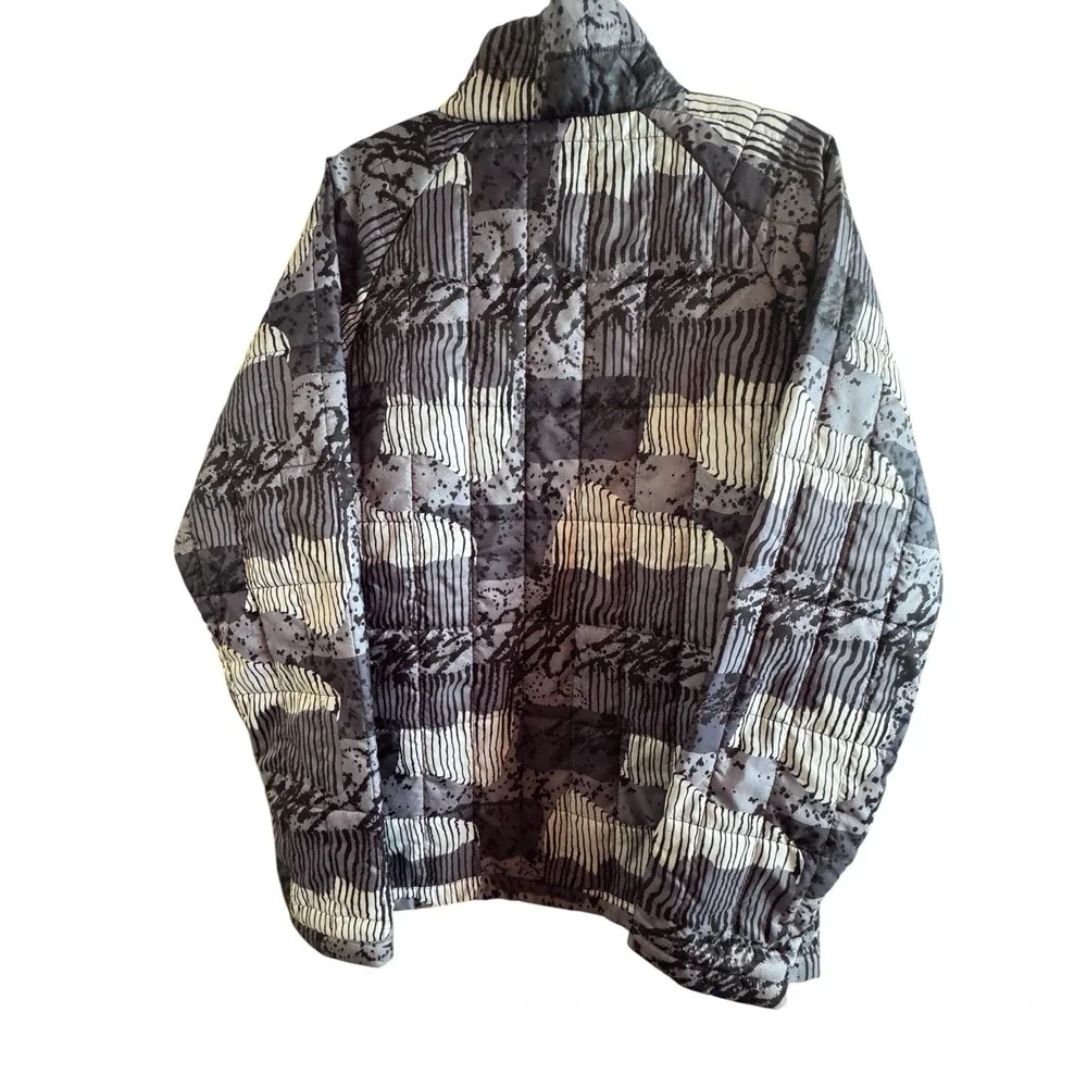 The North Face Men's Large Circaloft Grey Black Abstract Packable Light Jacket